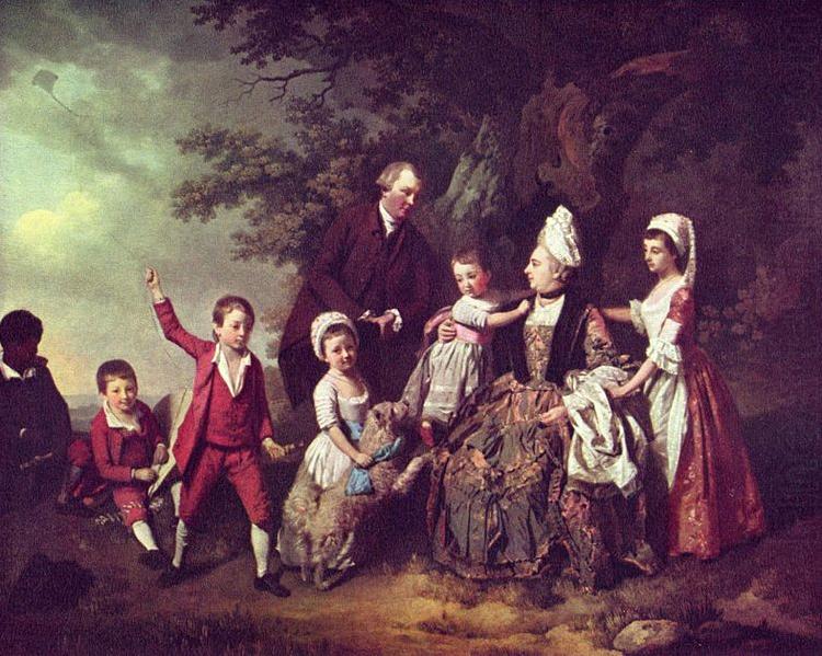 Paisaje con un grupo de familia, Johann Zoffany